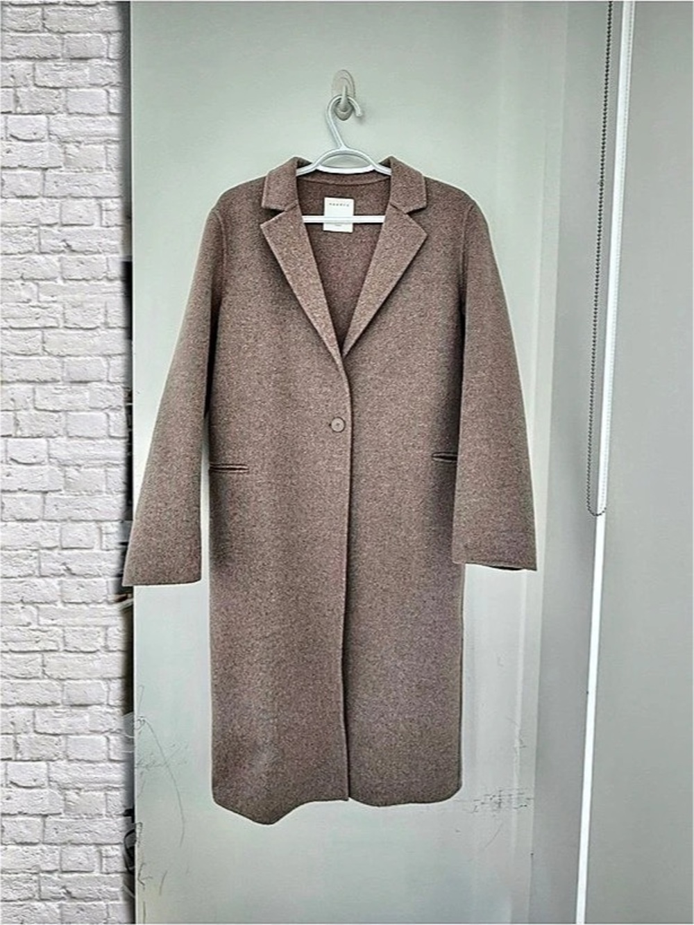 Sandro Striped Wool Suit Jacket / Coat in Brown